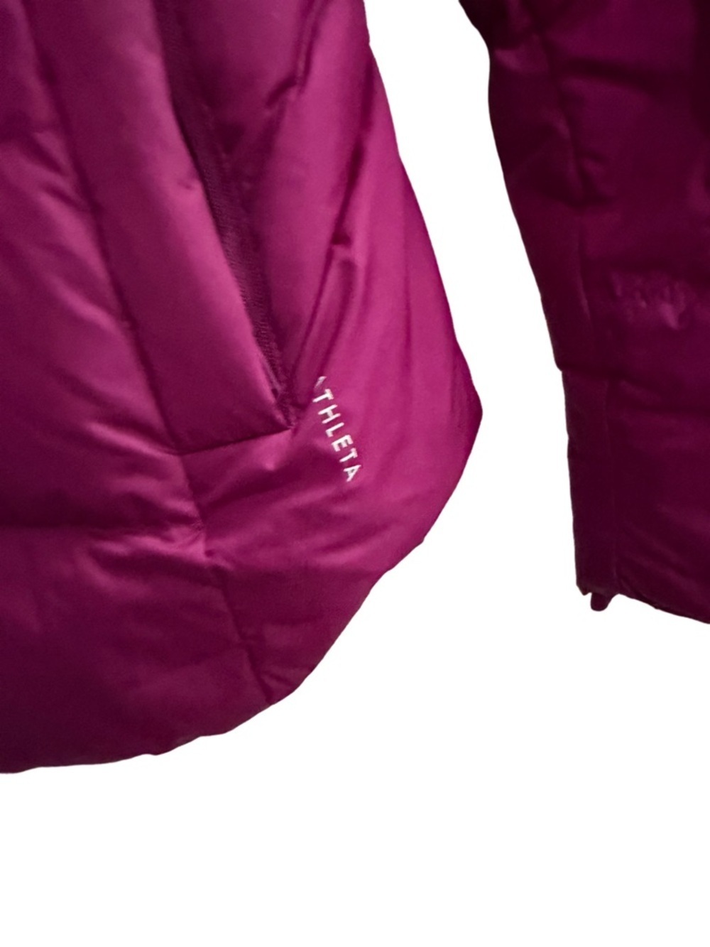 ATHLETA Downtown Jacket Fuchsia Down Puffer Size XXS - Picture 5 of 9
